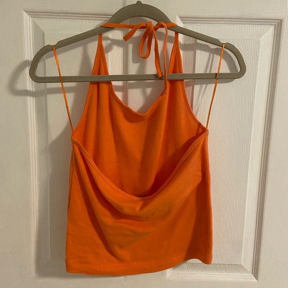 Aeropostale 2000s Orange Halter Top - Picture 2 of 4